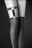 Гартер на ногу Bijoux Pour Toi - WITH HEART Black, сексуальная подвязка с сердечком, экокожа