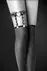 Гартер на ногу Bijoux Pour Toi - WITH HEART AND SPIKES Black, сексуальная подвязка с сердечком