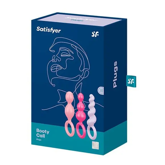 Набор анальных игрушек Satisfyer Plugs colored (set of 3) - Booty Call, макс. диаметр 3 см