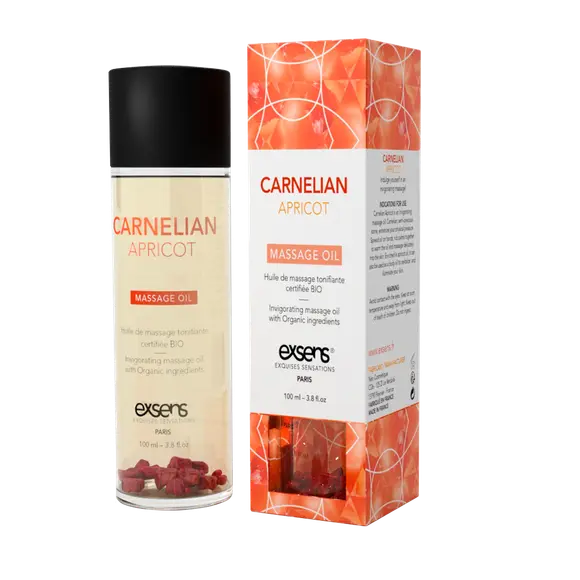 Масажна олія EXSENS Carnelian Apricot (бадьорна з сердоліком) 100мл, натуральна