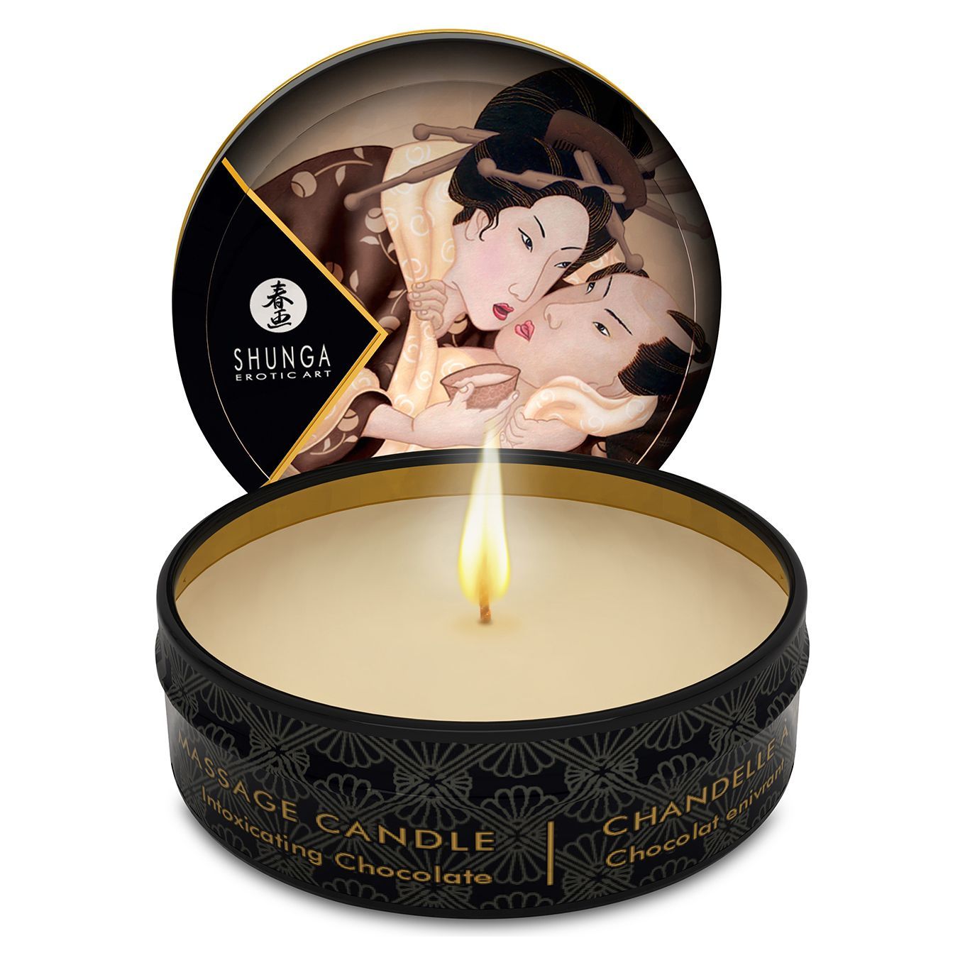 Массажная свеча Shunga Mini Massage Candle - Intoxicating Chocolate (30 мл) с афродизиакам�и