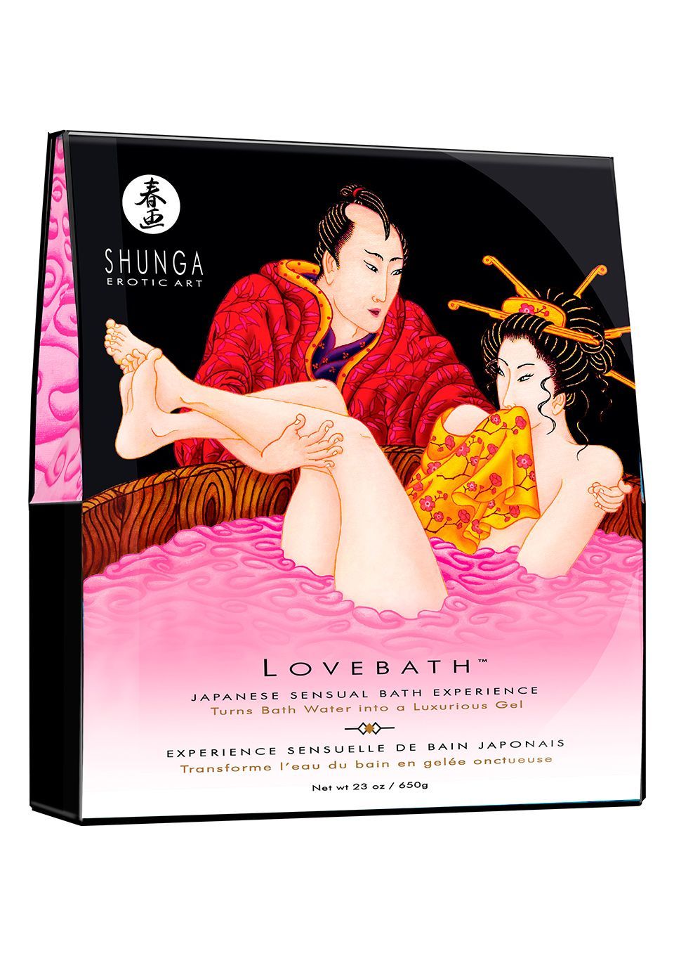 Гел�ь для ванни Shunga LOVEBATH – Dragon Fruit 650 г, робить воду ароматним желе зі SPA-ефектом