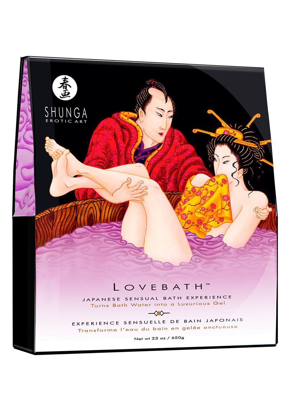 Гель для ванни Shunga LOVEBATH – Sensual Lotus 650 г, �робить воду ароматним желе зі SPA-ефектом
