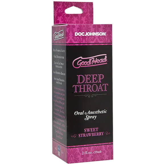 Спрей для минета Doc Johnson GoodHead Deep Throat Spray – Sweet Strawberry (59 мл) (мятая упаковка)