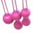 Набор вагинальных шариков Je Joue - Ami Fuchsia, диаметр 3,8-3,3-2,7см, вес 54-71-100гр