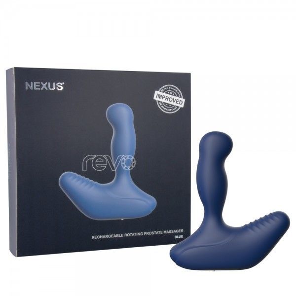 Масажер простати Nexus Revo Blue з головкою що обертається, макс. діа�метр 3,2 см