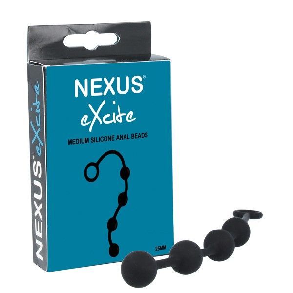 Анальные шарики Nexus Excite Medium Anal Beads, силикон, макс. диа�метр 2,5см