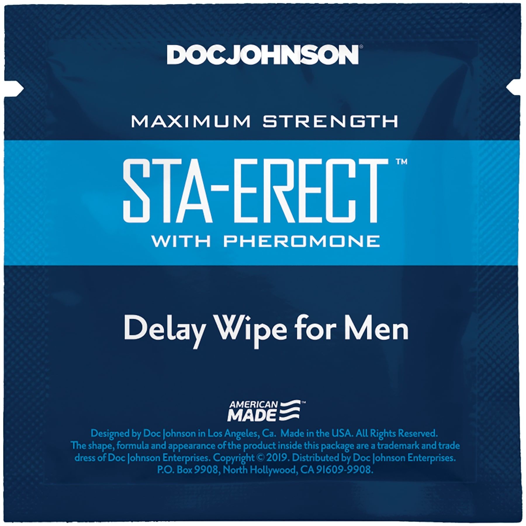 Пролонг�уюча серветка Doc Johnson Sta-Erect Delay Wipe For Men з феромонами