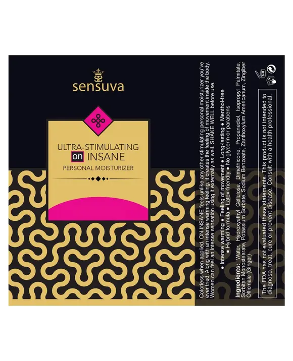 Пр�обник стимулюючої змазки Sensuva - Ultra-Stimulating On Insane (6 мл)