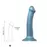 Насадка для страпона Strap-On-Me Mono Density Dildo Blue M, диам. 3,3см, однослойн�ый силикон, гибкий