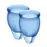 Набір менструальних чаш Satisfyer Feel Confident (dark blue), 15мл та 20мл, мішечок для зберігання