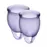 Набор менструальных чаш Satisfyer Feel Confident (lila), 15мл и 20мл, мешочек для хранения