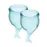 Набір менструальних чаш Satisfyer Feel Secure (light blue), 15мл і 20мл, мішечок для зберігання