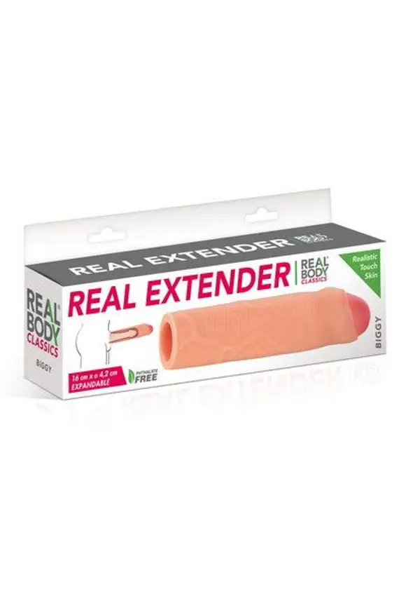 Насадка на член Real Body — Real Extender BIGGY із закритою головкою