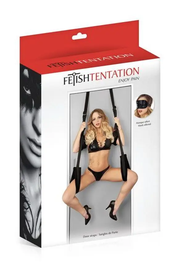 Секс-качели на дверь Fetish Tentation Door Straps с маской на глаза