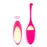 Віброяйце Rianne S: Pulsy Playball Deep Pink з вібрувальним пультом ДК, косметичка-чехол, 10 режимів