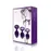 Набор анальных пробок с кристаллом Rianne S: Booty Plug Set Purple, диаметр 2,7см, 3,5см, 4,1см