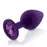 Набор анальных пробок с кристаллом Rianne S: Booty Plug Set Purple, диаметр 2,7см, 3,5см, 4,1см