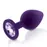 Набор анальных пробок с кристаллом Rianne S: Booty Plug Set Purple, диаметр 2,7см, 3,5см, 4,1см