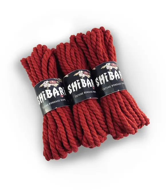 Бавовняна мотузка для шібарі Feral Feelings Shibari Rope, 8 м червона