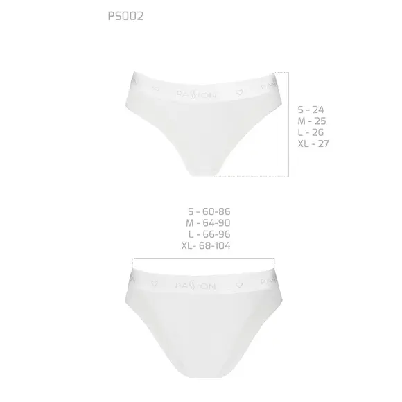 Трусики з прозорою вставкою Passion PS002 PANTIES white, size XL