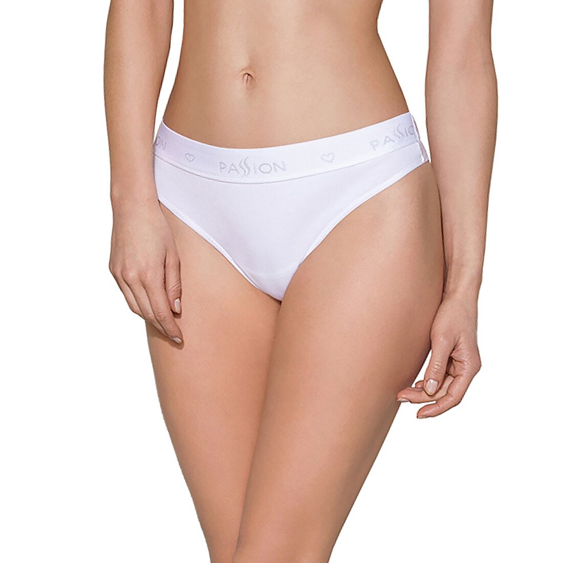 Трусики-бразилиана из хлопка Passion PS005 PANTIES M, white