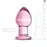 Рожева анальна пробка зі скла Gildo Pink Glass Buttplug