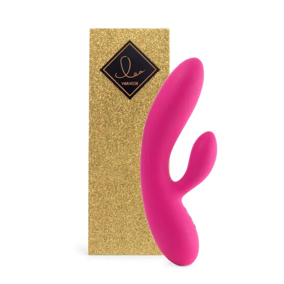 Гнучкий вібратор кролик з двома моторами FeelzToys Lea Rabbit Vibrator Rubine Red