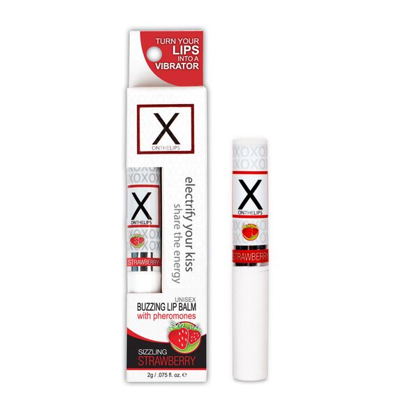 Стимулювальний бальзам для губ уніс�екс Sensuva - X on the Lips Strawberry з феромонами, полуниця