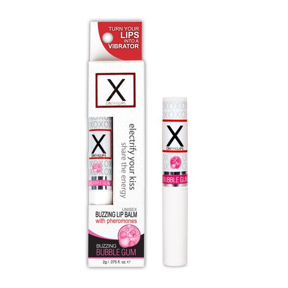 Стимулирующий бальза�м для губ унисекс Sensuva - X on the Lips Bubble Gum с феромонами, жвачка