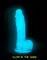 Светящийся в темноте фаллоимитатор ADDICTION - LUKE - 7.5" - BLUE G.I.D. /W PB, 19 см, силикон