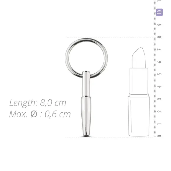 Порожнинний уретральний стимулятор Sinner Gear Unbendable – Hollow Penis Plug, довжина 4см, діам.8мм