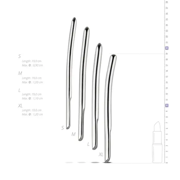 Набор уретральных стимуляторов Sinner Gear Unbendable – Single Ended 4 шт, диаметры 9,10,11,12мм