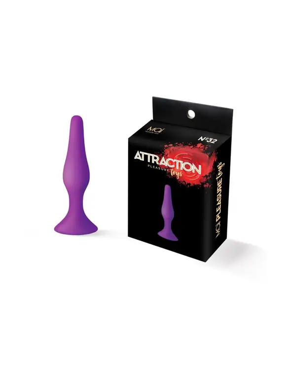 Анальная пробка на присоске MAI Attraction Toys №32 Purple, длина 10,5см, диаметр 2,5см