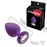 Анальна пробка з кристалом MAI Attraction Toys №47 Purple, довжина 7см, діаметр 2,8 см