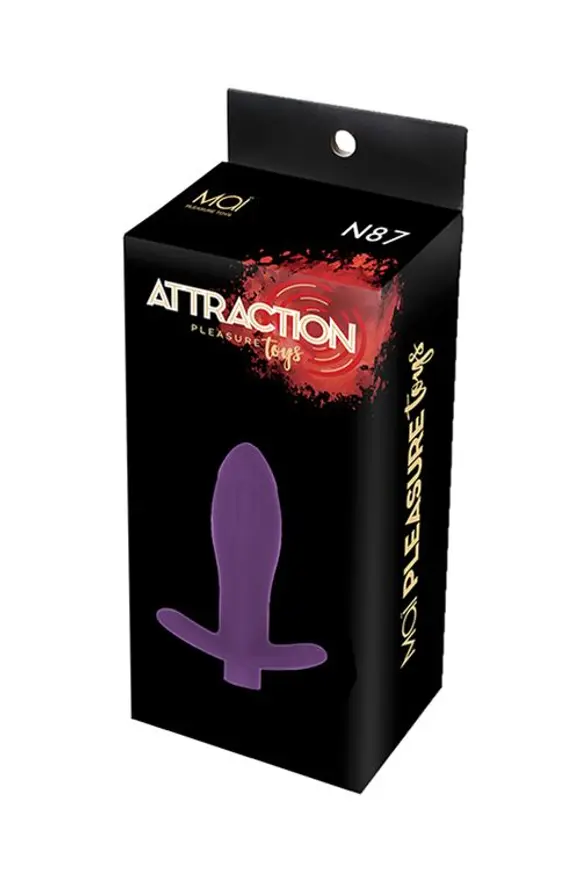 Анальная пробка с вибрацией MAI Attraction Toys №87 Purple перезаряжаемая, длина 11см, диаметр 3,5см