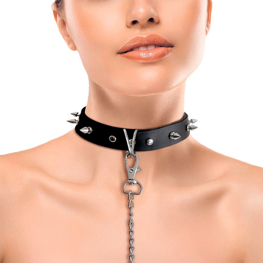 Нашийник з шипами та пові�дцем Art of Sex - Collar Spikes and Leash