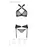 Сетчатый набор: бюстгальтер с халтером, трусики и пояс для чулок Amanda Set black XXL/XXXL - Passion