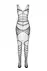 Тілесний ажурний бодістокінг зі складним вертикальним плетінням Casmir CA004