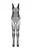 Сетчатый телесный бодистокинг-боди с симметричным рисунком Casmir CA005 