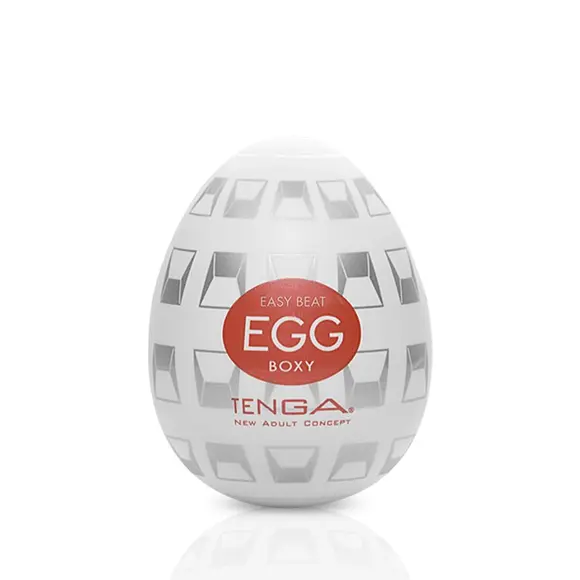 Мастурбатор-яйцо Tenga Egg Boxy с геометрическим рельефом