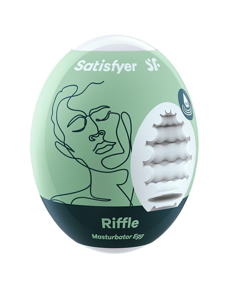 Самосмазывающийся мастурбатор-яйцо Satisfyer Masturbator Egg Riffle, одноразовый, не требует смазки