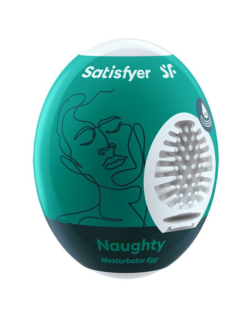 Самосмазывающийся мастурбатор-яйцо Satisfyer Masturbator Egg Naughty, одноразовый, не требует сма�зки