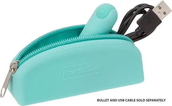 Сумка для хранения секс-игрушек PowerBullet - Silicone Storage Zippered Bag Teal 