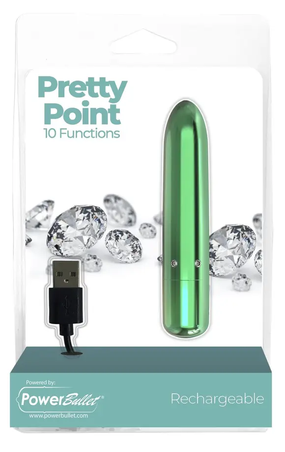 Вибропуля PowerBullet - Pretty Point Rechargeable Bullet Teal