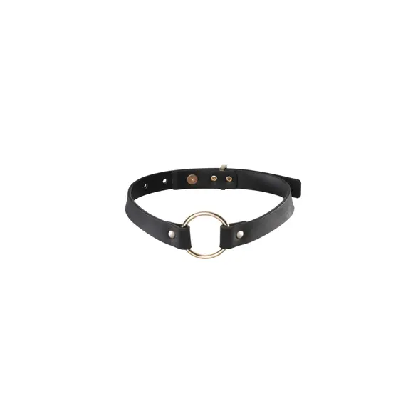 Чокер из экокожи Bijoux Indiscrets Maze – Single Choker Black 