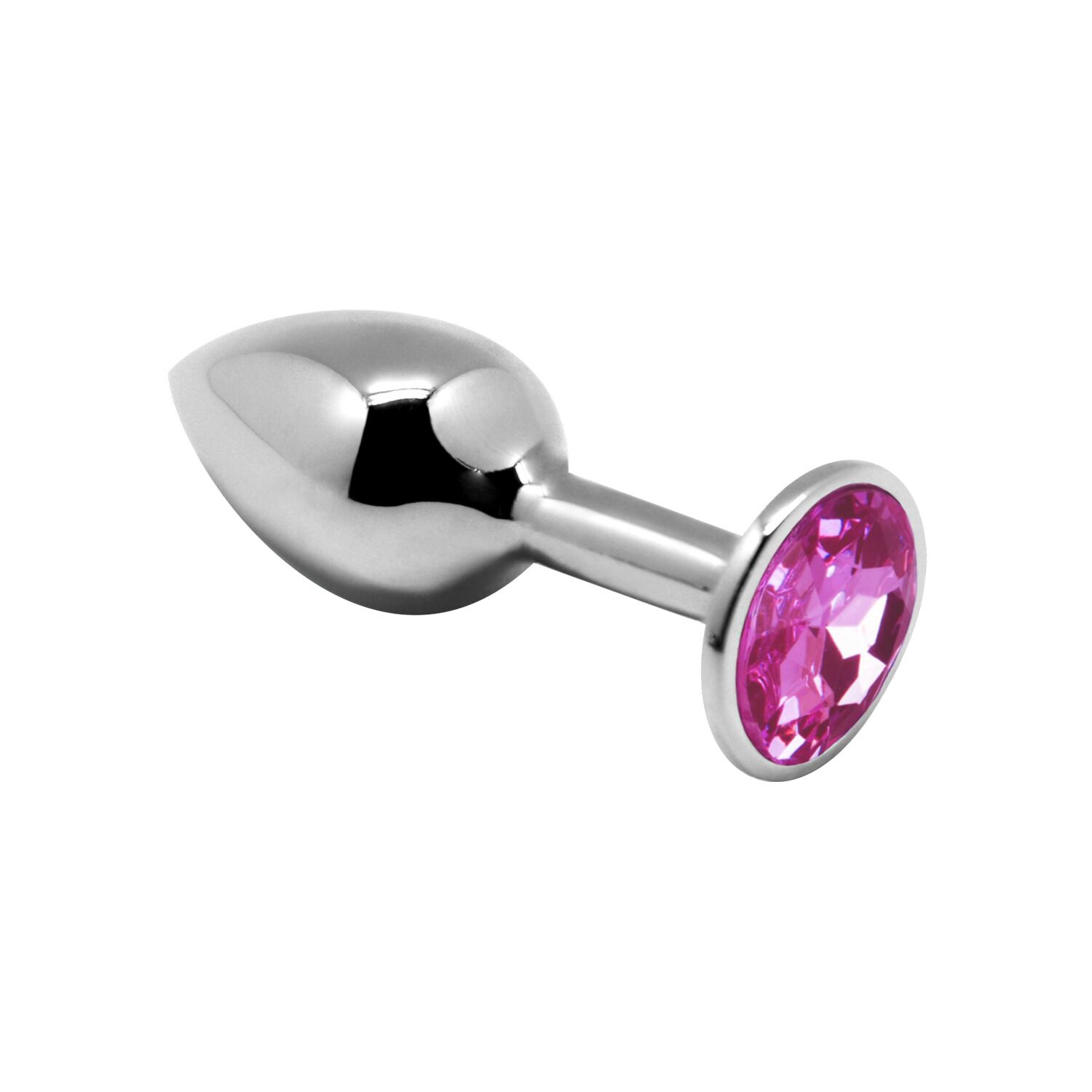 Металлическая анальная пробка с кристаллом Alive Mini Metal Butt Plug Pink M