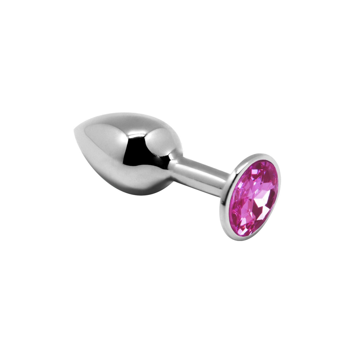 Металлическая анальная пробка с кристаллом Alive Mini Metal Butt Plug Pink S (порвана упаковка!!!)