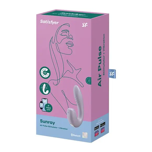 Вакуумний смарт вібратор Satisfyer Sunray Lilac, 4 положення стовбура