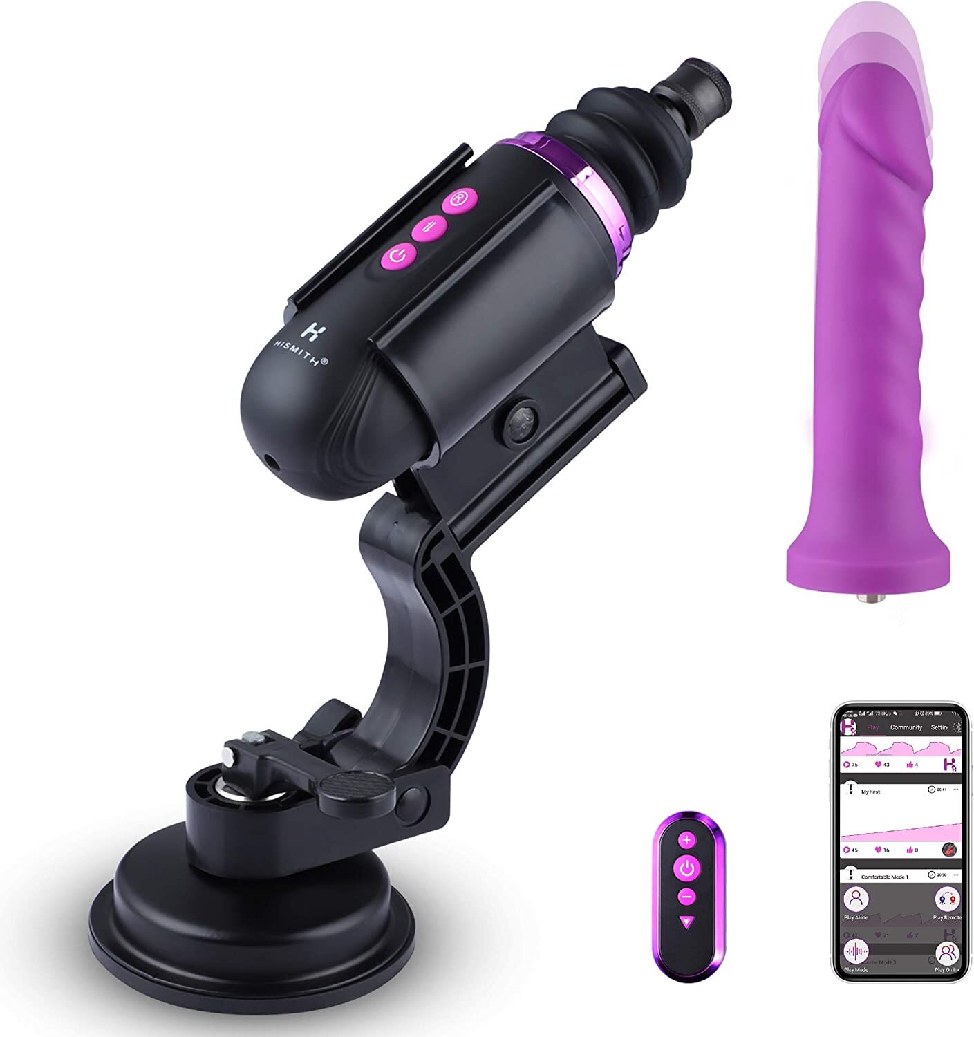 Мини секс-машина Hismith Mini Capsule Sex-Machine with Strong Suction Cup (мятая упаковка!!!)